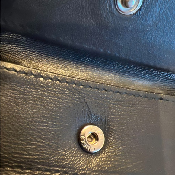 Authentic Gucci Black Leather Guccissima Web Bifold Wallet - Picture 9 of 11